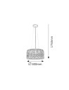 Rabalux Alessandra Висящи осветителни тела IP20 E27 3x MAX 60W K 2163 - 3