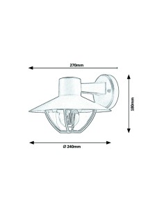 Rabalux Almada Външно стенно осветление IP44 E27 1x MAX 10W K 7884 - Цена | LEDs4economy 2