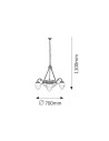 Rabalux Annabella Полилеи IP20 E14 3x MAX 40 + E27 2x MAX 60W K 8633