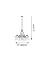 Rabalux Annabella Полилеи IP20 E14 6x MAX 40 + E27 2x MAX 60W K 8636