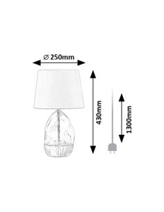 Rabalux Apolonia Настолни лампи IP20 E27 1x MAX 40W K 74228 - Цена | LEDs4economy 2