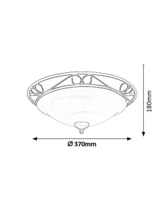 Rabalux Athen Плафон IP20 E27 2x MAX 60W K 3722 - Цена | LEDs4economy 2