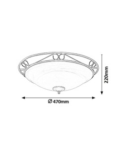Rabalux Athen Плафон IP20 E27 3x MAX 60W K 3723 - Цена | LEDs4economy 2