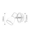 Rabalux Ati Спот осветление IP20 E14 1x MAX 15W K 5976 - 2