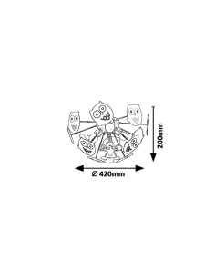 Rabalux Birdy Детски лампи IP20 E14 3x MAX 40W K 6389 - Цена | LEDs4economy 2