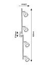Rabalux Blake Спот осветление IP20 GU10 4x MAX 50W K 3186 - 3