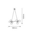 Rabalux Briella Висящи осветителни тела IP20 G9 8x MAX 28W 2700 2624 - 5