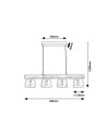 Rabalux Cardamom Висящи осветителни тела IP20 E14 4x MAX 40W K 3120 - 3