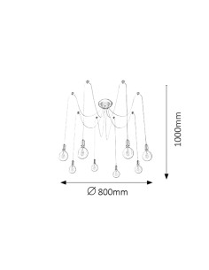 Rabalux Caspar Висящи осветителни тела IP20 E27 10x MAX 60W K 2224 - Цена | LEDs4economy 2