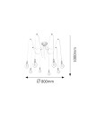 Rabalux Caspar Висящи осветителни тела IP20 E27 10x MAX 60W K 2224 - 2