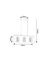 Rabalux Chadwick Висящи осветителни тела IP20 E27 3x MAX 25W K 72033 - 4