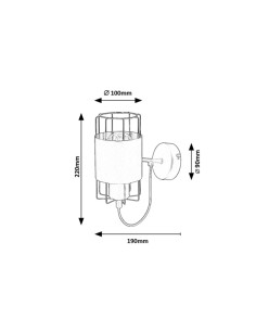 Rabalux Dimitri Аплик IP20 E27 1x MAX 40W K 3123 - Цена | LEDs4economy 2