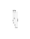 Rabalux Duchess Висящи осветителни тела IP20 G9 5x MAX 40W K 3117 - 3