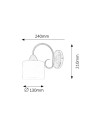 Rabalux Edith Аплик IP20 E27 1x MAX 60W K 7274 - 2