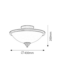 Rabalux Elisett Плафон IP20 E14 2x MAX 40W K 2759 - Цена | LEDs4economy 2