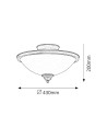 Rabalux Elisett Плафон IP20 E14 2x MAX 40W K 2759 - 2