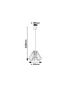 Rabalux Emerencia Висящи осветителни тела IP20 E27 1x MAX 40W K 72372