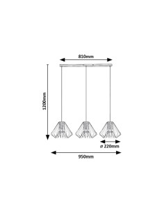 Rabalux Emerencia Висящи осветителни тела IP20 E27 3x MAX 40W K 72371 - Цена | LEDs4economy 2