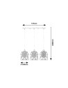Rabalux Emrys Висящи осветителни тела IP20 E27 3x MAX 40W K 72113 - 3