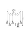 Rabalux Farfalle Висящи осветителни тела IP20 E27 5x MAX 40W K 3150 - 3