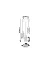 Rabalux Fumea Висящи осветителни тела IP20 E27 3x MAX 60W K 72038 - 2
