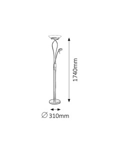 Rabalux Gamma Лампион IP20 R7S 1x MAX 230 + G9 1x MAX 40W 2700 4078 - Цена | LEDs4economy 2