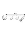 Rabalux Gerhard Спот осветление IP20 GU10 4x MAX 15W K 73074 - 5
