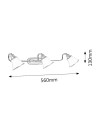 Rabalux Grando Спот осветление IP20 E14 R50 3x MAX 40W K 6547 - 2