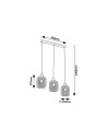 Rabalux Grendel Висящи осветителни тела IP20 E27 3x MAX 60W K 3132 - 3