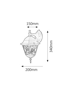 Rabalux Haga Външно стенно осветление IP44 E27 1x MAX 100W K 8244 - Цена | LEDs4economy 2