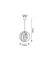 Rabalux Harlow Висящи осветителни тела IP20 E27 1x MAX 60W K 3607 - 3