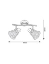 Rabalux Hestia Спот осветление IP20 E14 2x MAX 40W K 5300 - 3