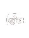 Rabalux Holly Спот осветление IP20 E14 1x MAX 40W K 5546 - 3