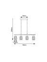 Rabalux Indiana Висящи осветителни тела IP20 E14 4x MAX 25W K 5284 - 3