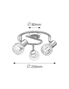 Rabalux Lauren Спот осветление IP20 E14 3x MAX 40W K 6093 - Цена | LEDs4economy 2