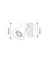 Rabalux Mac Спот осветление IP20 GU10 1x MAX 15W K 5902 - 3