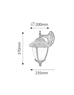 Rabalux Madrid Външно стенно осветление IP43 E27 1x MAX 60W K 8476 - Цена | LEDs4economy 2