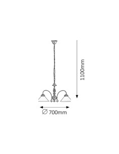 Rabalux Marian Полилеи IP20 E27 3x MAX 60W K 2703 - Цена | LEDs4economy 2