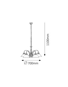 Rabalux Marian Полилеи IP20 E27 5x MAX 60W K 2705 - Цена | LEDs4economy 2