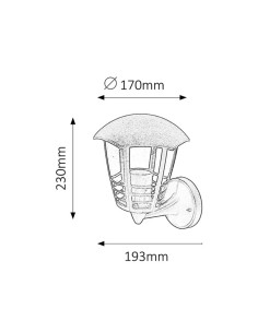 Rabalux Marseille Външно стенно осветление IP44 E27 1x MAX 60W K 8618 - Цена | LEDs4economy 2