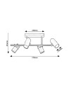 Rabalux Maximilian Плафон IP20 GU10 4x MAX 25W K 73044 - 5