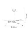 Rabalux Meredith Висящи осветителни тела IP20 LED 18W 4000 2480 - 4