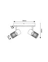 Rabalux Metta Спот осветление IP20 E14 2x MAX 40W K 71152 - 5