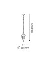Rabalux Milano Външни пендели IP43 E27 1x MAX 60W K 8344