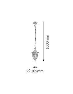 Rabalux Milano Външни пендели IP43 E27 1x MAX 60W K 8374 - Цена | LEDs4economy 2