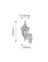Rabalux Milano Външно стенно осветление IP43 E27 1x MAX 60W K 8370 - 2