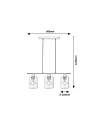 Rabalux Miroslaw Висящи осветителни тела IP20 E27 3x MAX 40W K 5078 - 3