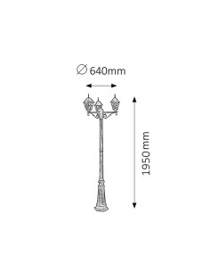 Rabalux Monaco Външни стоящи лампи IP43 E27 3x MAX 60W K 8186 - Цена | LEDs4economy 2