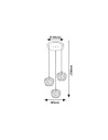 Rabalux Monet Висящи осветителни тела IP20 E27 3x MAX 40W K 3178 - 3