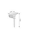 Rabalux Nantes Соларно осветление IP65 LED 0,5W 3000K 77088 - 3